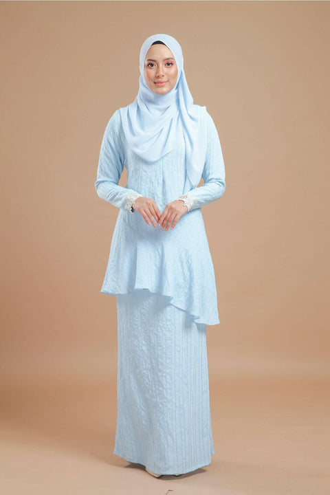 Baju Kurung Modern Daisy Stripe Cotton