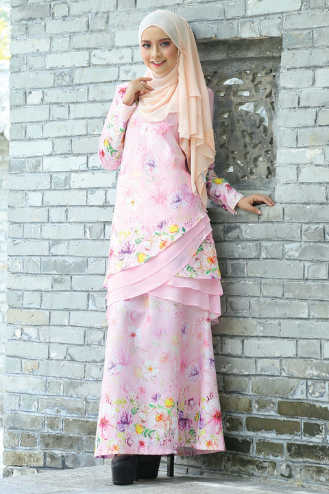 Baju Kurung Emylia Printed Layered