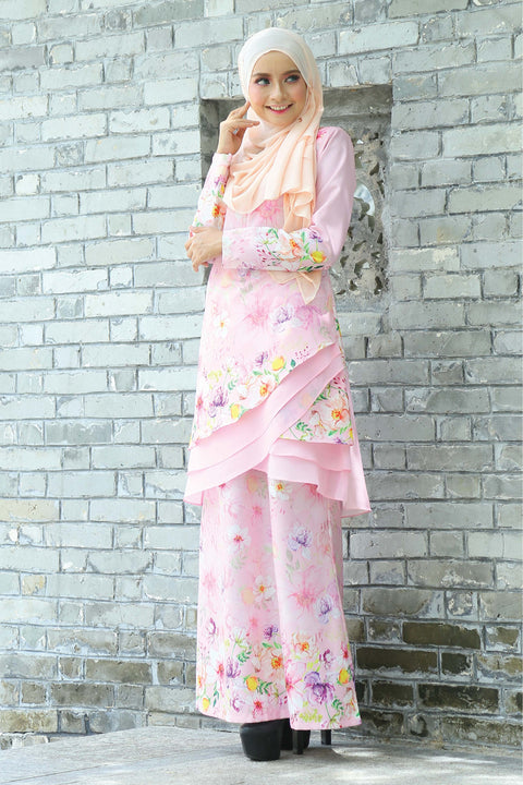 Baju Kurung Emylia Printed Layered
