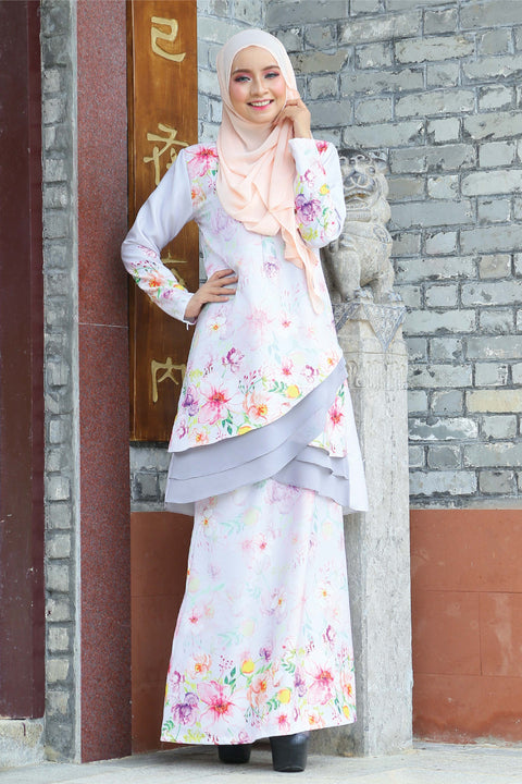 Baju Kurung Emylia Printed Layered