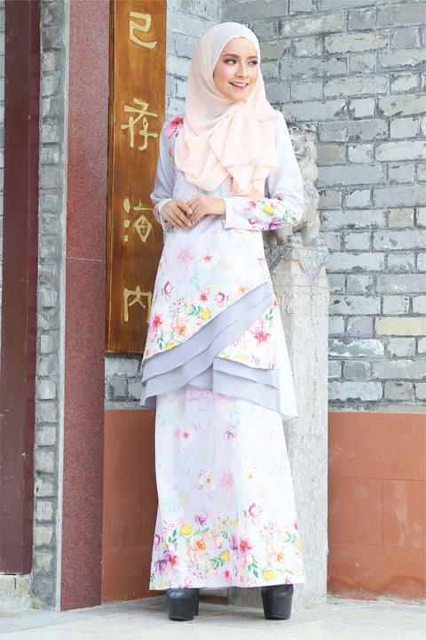 Baju Kurung Emylia Printed Layered