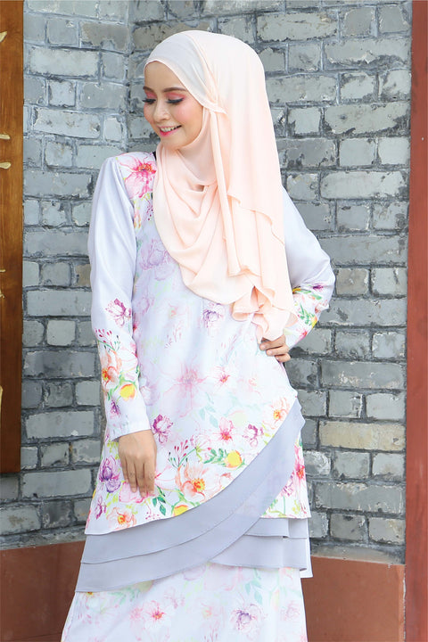 Baju Kurung Emylia Printed Layered