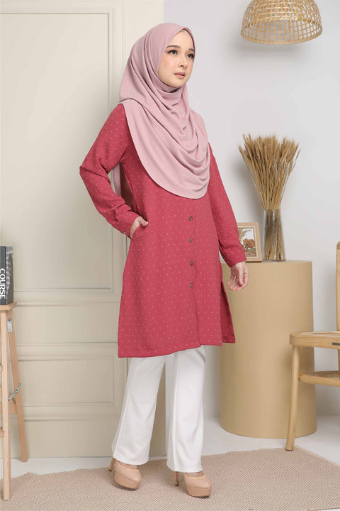 Long Top Blouse Fawa Mesra Vaksin Tunic
