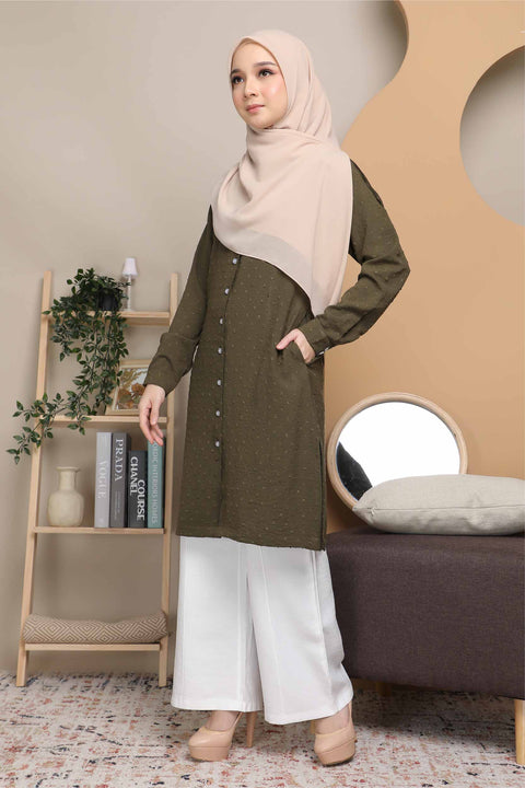 Long Top Blouse Fawa Mesra Vaksin Tunic