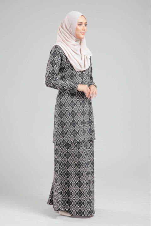 Baju Kurung Modern Hanna Printed Cotton Spandex