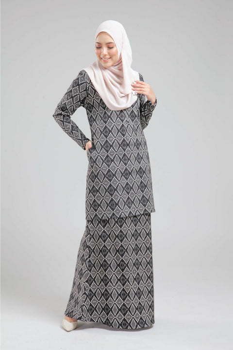 Baju Kurung Modern Hanna Printed Cotton Spandex