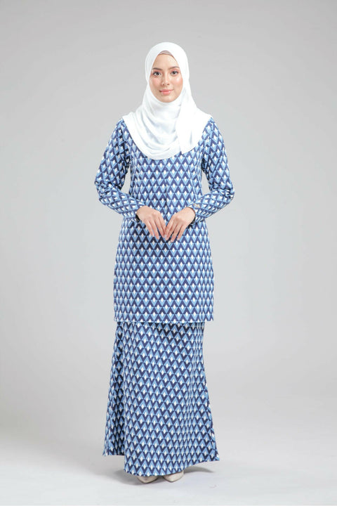 Baju Kurung Modern Hanna Printed Cotton Spandex