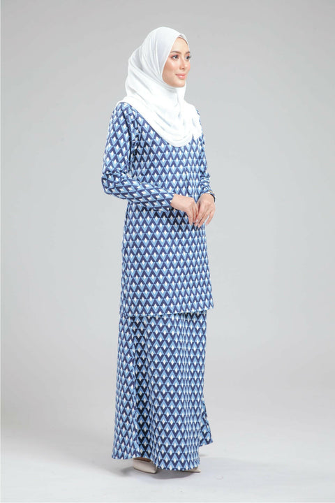 Baju Kurung Modern Hanna Printed Cotton Spandex