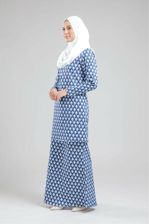 Baju Kurung Modern Hanna Printed Cotton Spandex