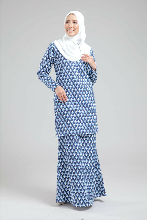 Baju Kurung Modern Hanna Printed Cotton Spandex