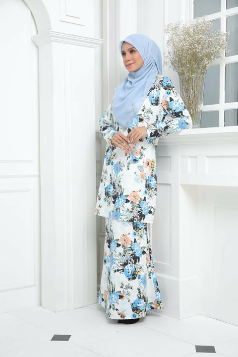 Baju Kurung Modern Hanna Printed Cotton Spandex