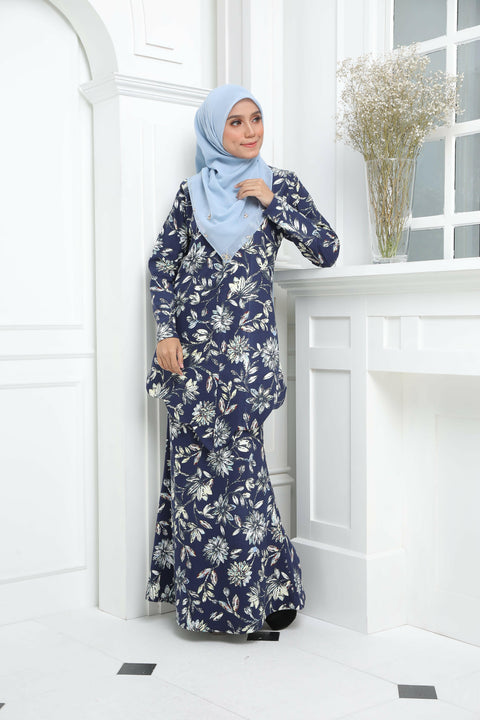 Kebaya Kurung Fatema Printed Cotton Spandex