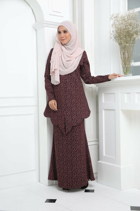 Kebaya Kurung Fatema Printed Cotton Spandex