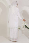 Juwita Embroidered Sulam Chiffon Brides Baju Kurung Nikah