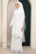 Baju Kurung Nikah Marsya Full Embroidered Chiffon Brides