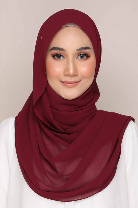 Myza Deluxe Heavy Chiffon Shawl Tudung