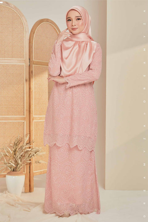 Qaseh Embroidered Sulam Chiffon Baju Kurung Moden