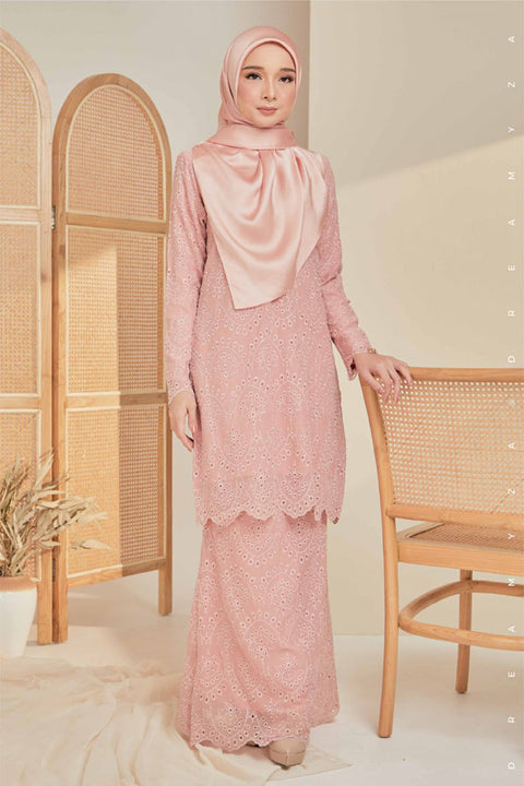 Qaseh Embroidered Sulam Chiffon Baju Kurung Moden