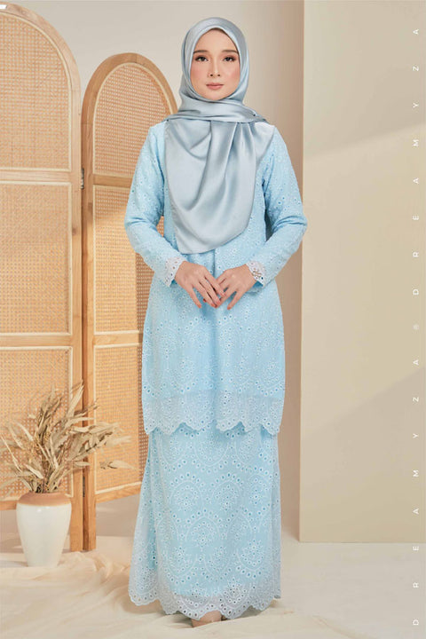 Qaseh Embroidered Sulam Chiffon Baju Kurung Moden