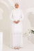 Qaseh Embroidered Sulam Chiffon Brides Baju Kurung Nikah