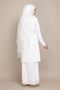 Baju Kurung Nikah White Dewi Riau Embroidered Border Lace