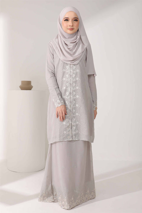Baju Kurung Modern Salwa Embroidered Sulam Chiffon
