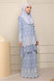 Baju Kurung Viana Embroidered Polka Dots Chiffon