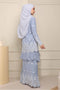 Baju Kurung Viana Embroidered Polka Dots Chiffon