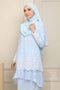 Baju Kurung Viana Embroidered Polka Dots Chiffon