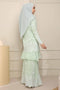 Baju Kurung Viana Embroidered Polka Dots Chiffon