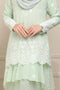Baju Kurung Viana Embroidered Polka Dots Chiffon