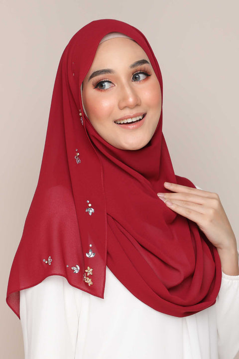 Amani Heavy Chiffon Beads Shawl Tudung